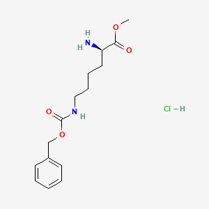 (R)-Methyl 2-amino-6-(((benzyloxy)carbonyl)amino)hexanoate hydrochloride chemical structure (CAS 1158-35-6)