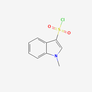 1-Methyl-1H-indole-3-sulfonyl chloride chemical structure (CAS 1158209-10-9)