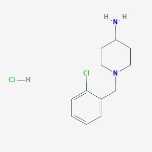 1-(2-Chlorobenzyl)piperidin-4-amine hydrochloride chemical structure (CAS 1158219-47-6)