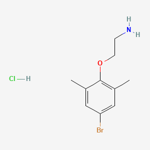 2-(4-Bromo-2,6-dimethylphenoxy)ethan-1-amine hydrochloride chemical structure (CAS 1158235-65-4)