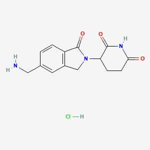 3-(5-(Aminomethyl)-1-oxoisoindolin-2-yl)piperidine-2,6-dione hydrochloride chemical structure (CAS 1158264-69-7)