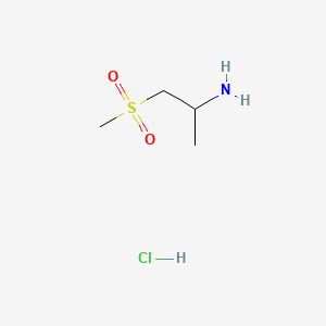 1-Methanesulfonylpropan-2-amine hydrochloride chemical structure (CAS 1158368-07-0)