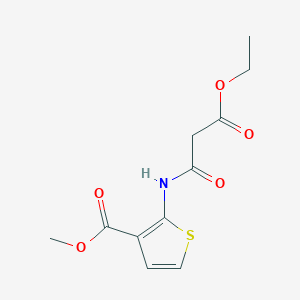 Methyl 2-(3-ethoxy-3-oxopropanamido)thiophene-3-carboxylate chemical structure (CAS 1158651-78-5)