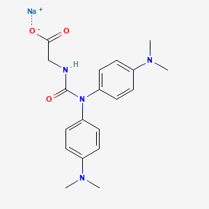 Sodium 2-(3,3-bis(4-(dimethylamino)phenyl)ureido)acetate chemical structure (CAS 115871-19-7)
