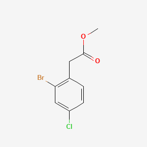 Methyl 2-(2-bromo-4-chlorophenyl)acetate chemical structure (CAS 115871-49-3)