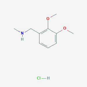 1-(2,3-Dimethoxyphenyl)-N-methylmethanamine hydrochloride chemical structure (CAS 1158741-90-2)