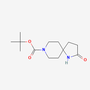 tert-Butyl 2-oxo-1,8-diazaspiro[4.5]decane-8-carboxylate chemical structure (CAS 1158749-94-0)