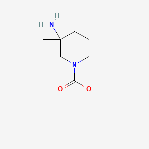 tert-Butyl 3-amino-3-methylpiperidine-1-carboxylate chemical structure (CAS 1158759-06-8)