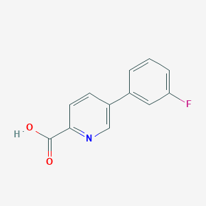 5-(3-Fluorophenyl)picolinic acid chemical structure (CAS 1158763-55-3)