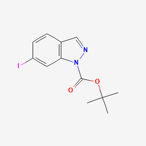 tert-Butyl 6-iodo-1H-indazole-1-carboxylate chemical structure (CAS 1158767-35-1)