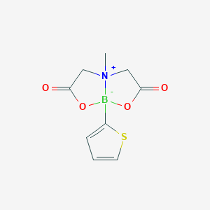 4-Methyl-2,6-dioxo-8-(thiophen-2-yl)hexahydro-[1,3,2]oxazaborolo[2,3-b][1,3,2]oxazaborol-4-ium-8-uide chemical structure (CAS 1158984-92-9)