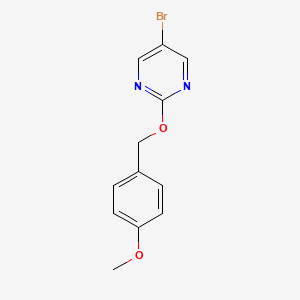 5-Bromo-2-((4-methoxybenzyl)oxy)pyrimidine chemical structure (CAS 1159000-88-0)