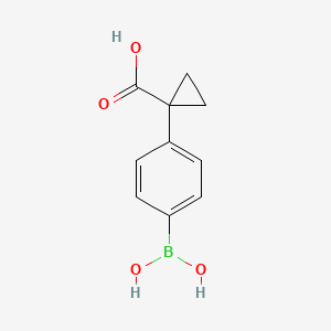 1-(4-Boronophenyl)cyclopropanecarboxylic acid chemical structure (CAS 1159489-46-9)