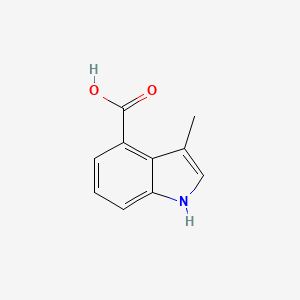 3-Methyl-1H-indole-4-carboxylic acid chemical structure (CAS 1159511-18-8)