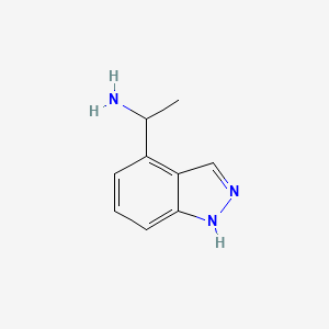 1-(1H-Indazol-4-yl)ethanamine chemical structure (CAS 1159511-31-5)