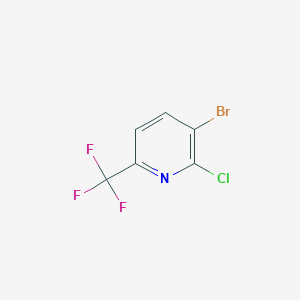 3-Bromo-2-chloro-6-(trifluoromethyl)pyridine chemical structure (CAS 1159512-34-1)