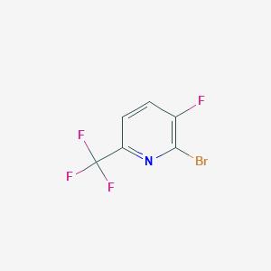 2-Bromo-3-fluoro-6-(trifluoromethyl)pyridine chemical structure (CAS 1159512-38-5)