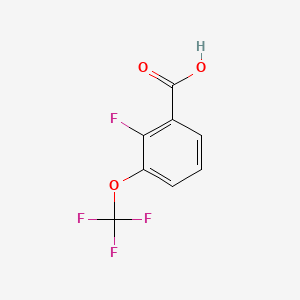 2-Fluoro-3-(trifluoromethoxy)benzoic acid chemical structure (CAS 1159512-62-5)