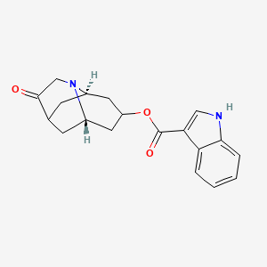 rel-(5s,6R,8r,9aS)-3-Oxooctahydro-1H-2,6-methanoquinolizin-8-yl 1H-indole-3-carboxylate chemical structure (CAS 115956-12-2)