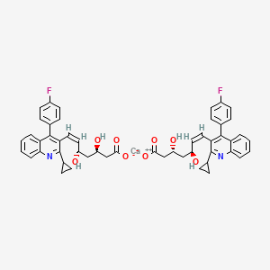 Calcium (3R,5S,Z)-7-(2-cyclopropyl-4-(4-fluorophenyl)quinolin-3-yl)-3,5-dihydroxyhept-6-enoate chemical structure (CAS 1159588-21-2)