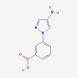 3-(4-Amino-1H-pyrazol-1-yl)benzoic acid chemical structure (CAS 1159696-44-2)