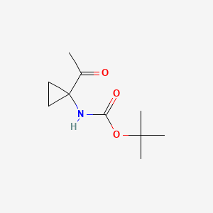 tert-Butyl (1-acetylcyclopropyl)carbamate chemical structure (CAS 1159733-73-9)