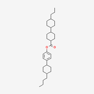 4-(trans,trans-4-Butylcyclohexyl)phenyl 4'-propyl-[1,1'-bi(cyclohexane)]-4-carboxylate chemical structure (CAS 115978-59-1)
