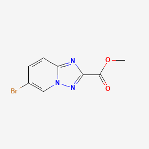 Methyl 6-bromo-[1,2,4]triazolo[1,5-a]pyridine-2-carboxylate chemical structure (CAS 1159811-32-1)