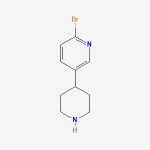 2-Bromo-5-(piperidin-4-yl)pyridine chemical structure (CAS 1159814-58-0)