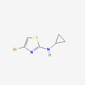 4-Bromo-N-cyclopropylthiazol-2-amine chemical structure (CAS 1159816-42-8)