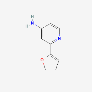 2-(Furan-2-yl)pyridin-4-amine chemical structure (CAS 1159817-12-5)
