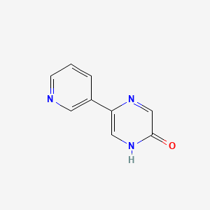 5-(Pyridin-3-yl)pyrazin-2(1H)-one chemical structure (CAS 1159819-85-8)