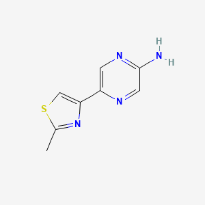 5-(2-Methylthiazol-4-yl)pyrazin-2-amine chemical structure (CAS 1159820-88-8)