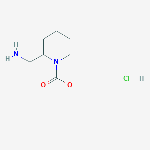 tert-Butyl 2-(aminomethyl)piperidine-1-carboxylate hydrochloride chemical structure (CAS 1159823-04-7)