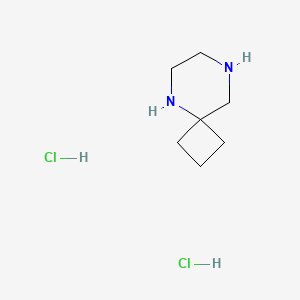 5,8-Diazaspiro[3.5]nonane dihydrochloride chemical structure (CAS 1159824-37-9)