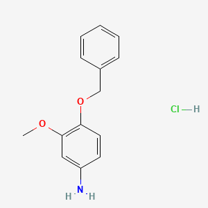 4-(Benzyloxy)-3-methoxyaniline hydrochloride chemical structure (CAS 1159825-08-7)