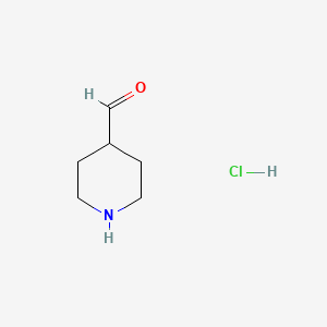 Piperidine-4-carbaldehyde hydrochloride chemical structure (CAS 1159825-32-7)