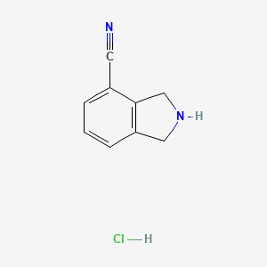 Isoindoline-4-carbonitrile hydrochloride chemical structure (CAS 1159825-57-6)