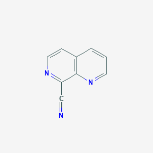 1,7-Naphthyridine-8-carbonitrile chemical structure (CAS 1159827-18-5)