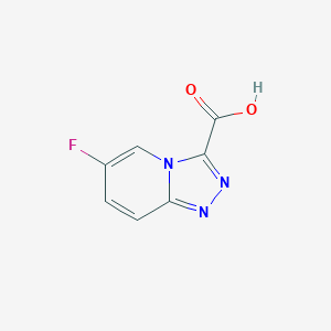 6-Fluoro-[1,2,4]triazolo[4,3-a]pyridine-3-carboxylic acid chemical structure (CAS 1159831-12-5)