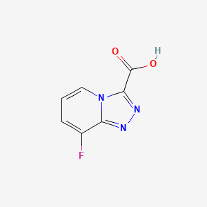 8-Fluoro-[1,2,4]triazolo[4,3-a]pyridine-3-carboxylic acid chemical structure (CAS 1159831-26-1)