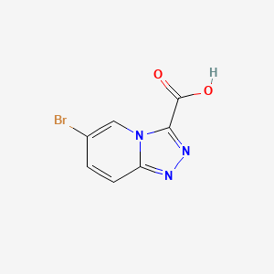 6-Bromo-[1,2,4]triazolo[4,3-a]pyridine-3-carboxylic acid chemical structure (CAS 1159831-86-3)