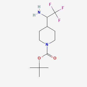 1-(1-Boc-4-piperidyl)-2,2,2-trifluoroethylamine chemical structure (CAS 1159982-64-5)