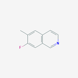 7-Fluoro-6-methylisoquinoline chemical structure (CAS 1159983-16-0)