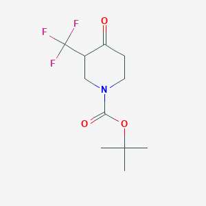 1-BOC-3-trifluoromethyl-piperidin-4-one chemical structure (CAS 1159983-77-3)