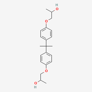 1,1'-((Propane-2,2-diylbis(4,1-phenylene))bis(oxy))bis(propan-2-ol) chemical structure (CAS 116-37-0)