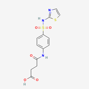 4-Oxo-4-((4-(N-(thiazol-2-yl)sulfamoyl)phenyl)amino)butanoic acid chemical structure (CAS 116-43-8)