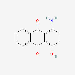 1-Amino-4-hydroxyanthracene-9,10-dione chemical structure (CAS 116-85-8)