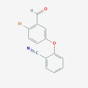 2-(4-Bromo-3-formylphenoxy)benzonitrile chemical structure (CAS 1160182-46-6)