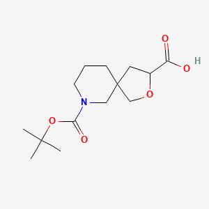 7-(tert-Butoxycarbonyl)-2-oxa-7-azaspiro-[4.5]decane-3-carboxylic acid chemical structure (CAS 1160246-92-3)
